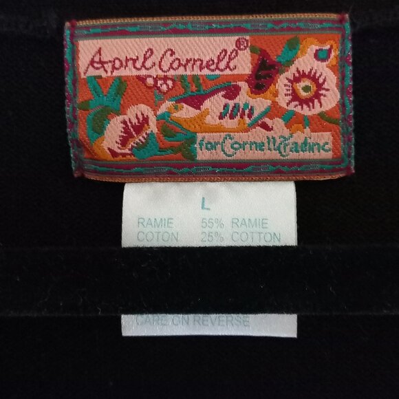 APRIL CORNELL black knit top with jewels detail - Picture 6 of 6